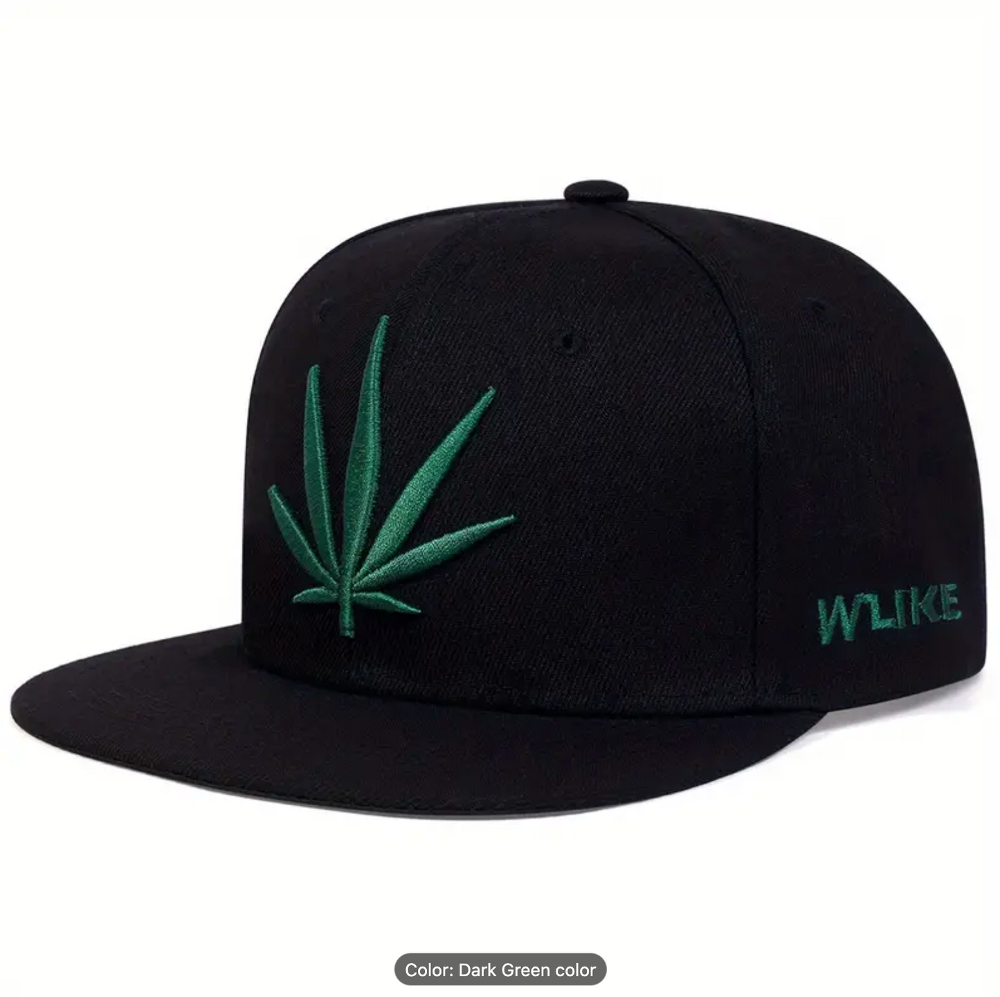 Casual Men's Baseball Cap with Leaf Embroidery