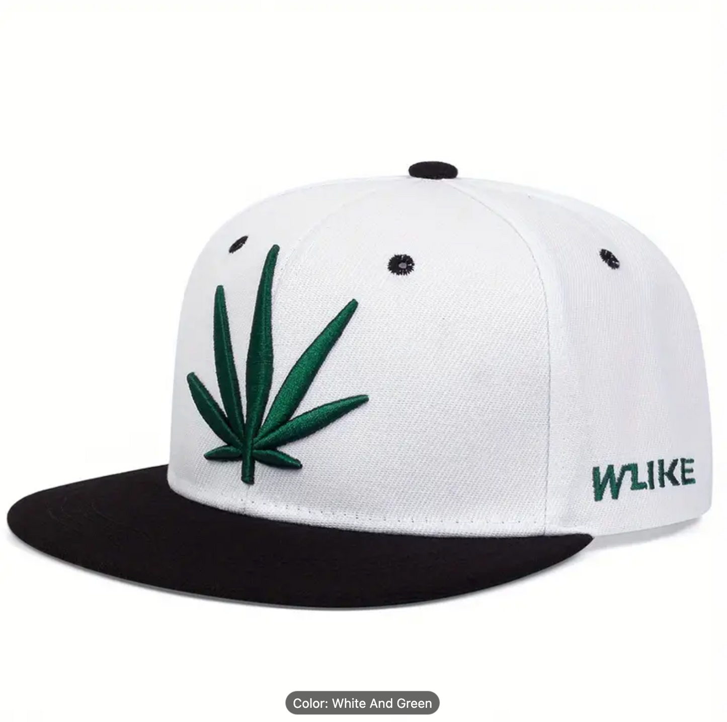 Casual Men's Baseball Cap with Leaf Embroidery