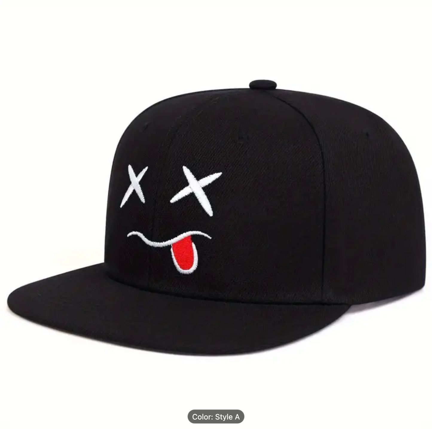 Men's New Popular Cartoon Mouth Eye Embroidered Breathable Baseball Cap