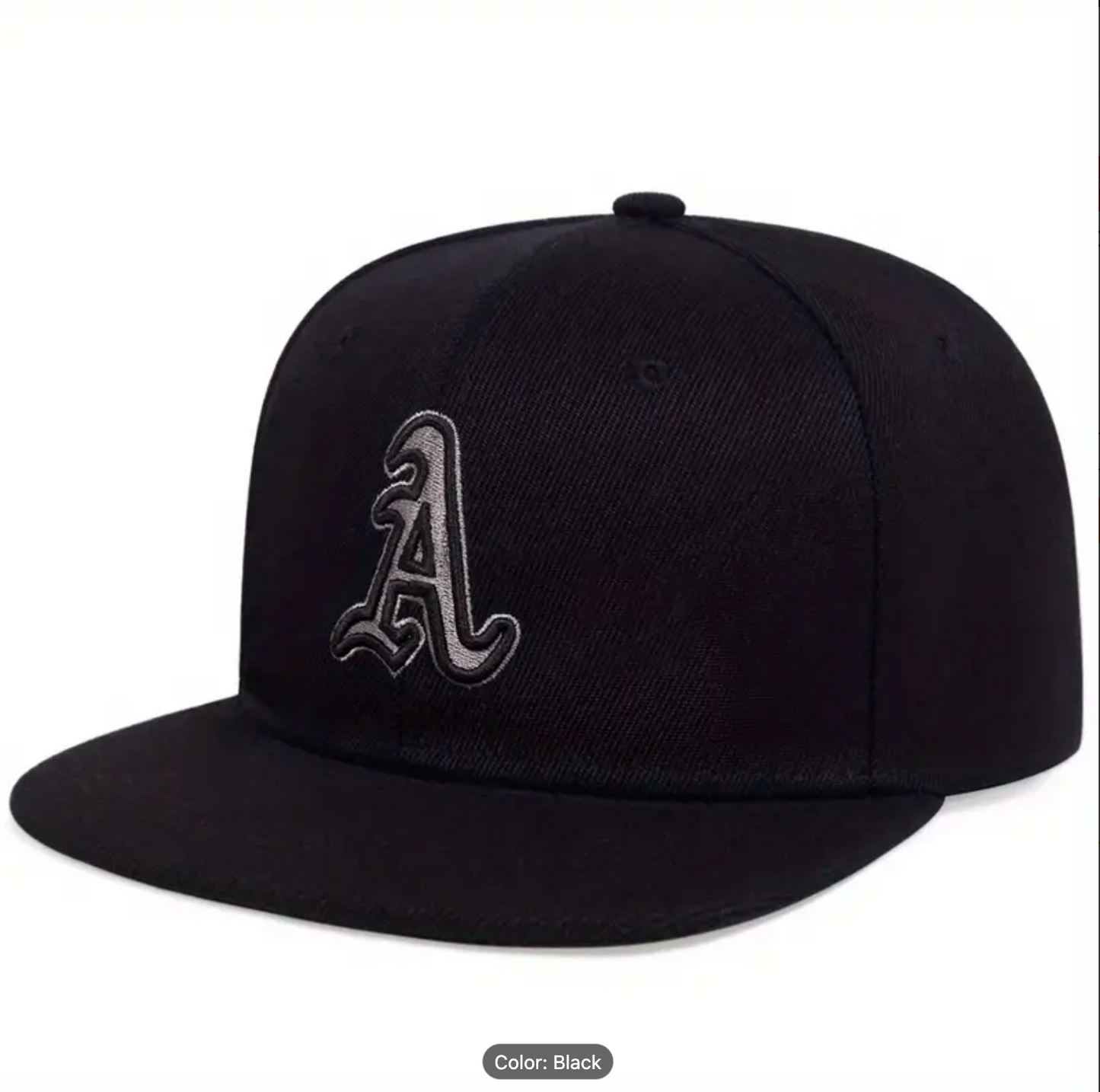 Gothic A Embroidery Snapback Hat